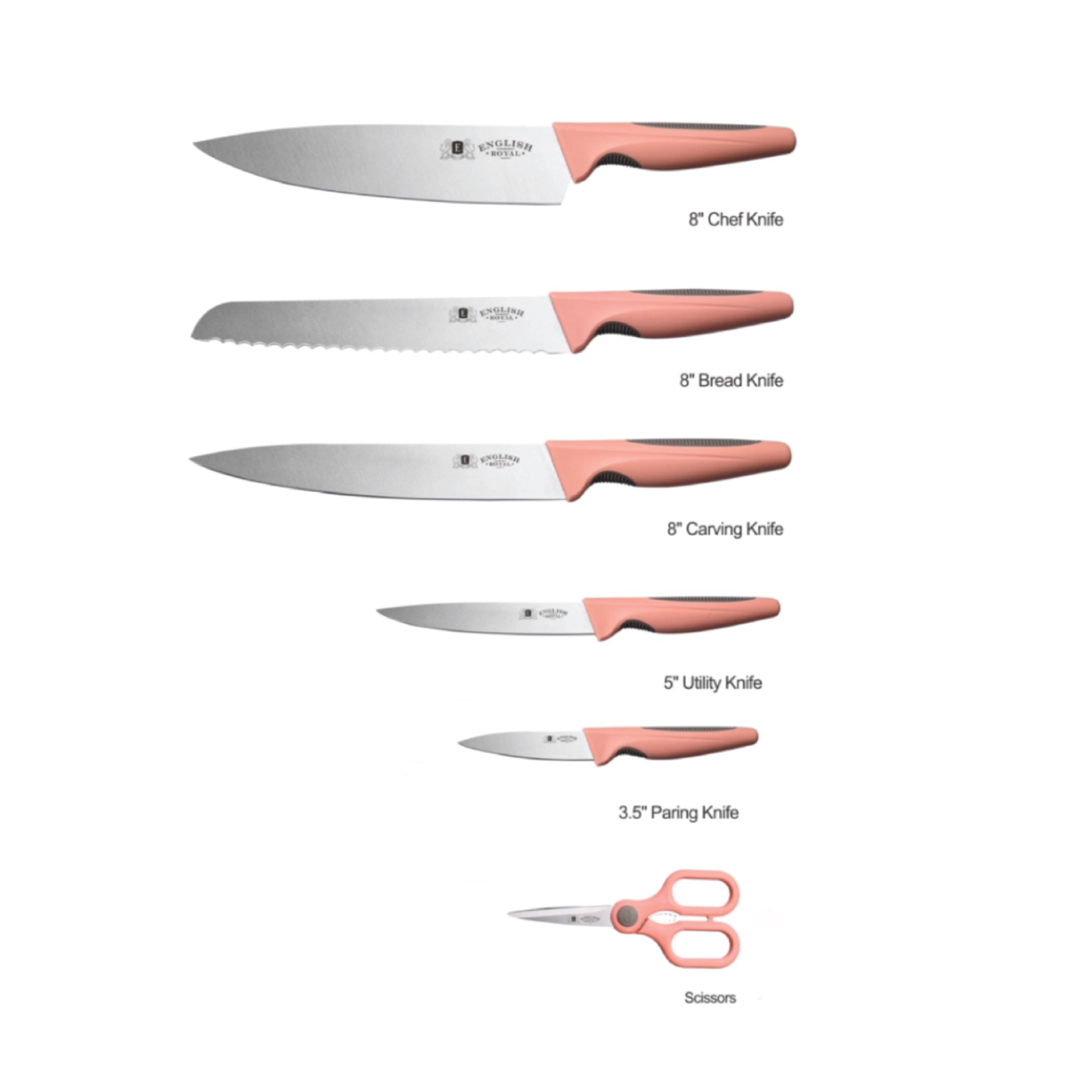English Royal Stainless Steel 7 Pieces Knife Set ERK1373